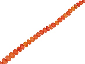 Carnelian 7x4-9x6mm Faceted Rondelle Bead Strand 16 Inches