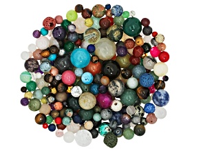 Multi-Stone Assorted Round & Faceted Round 1/2lb Bead Mix