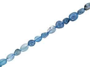 Devil's Aquamarine 7x9-8x10mm Pebble Bead Strand Approximately 15-16" in Length