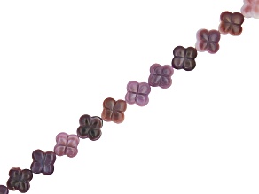 Wampum Shell 8-9mm Clover Bead Strand 15-16 inches