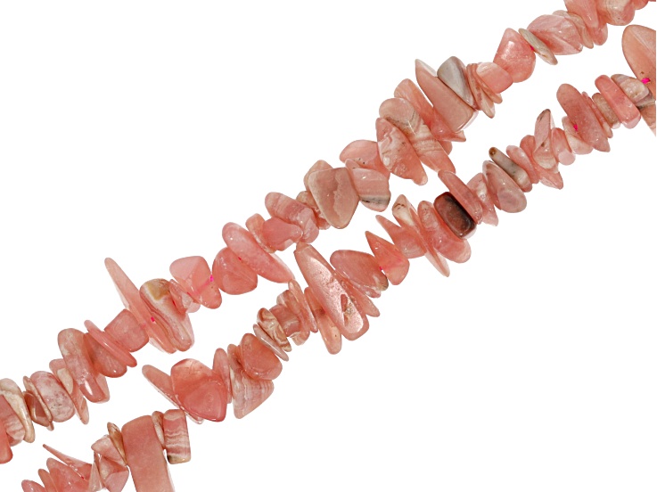 Rhodochrosite 4-6mm Chip Bead Strand 15-16 Inches Set Of 2