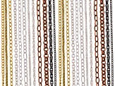 Chain Set Of 24 Assorted With Lobster Clasps Appx 18" Length