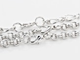 Chain Set Of 19 in Assorted Styles & Tones 24" With Lobster Clasp