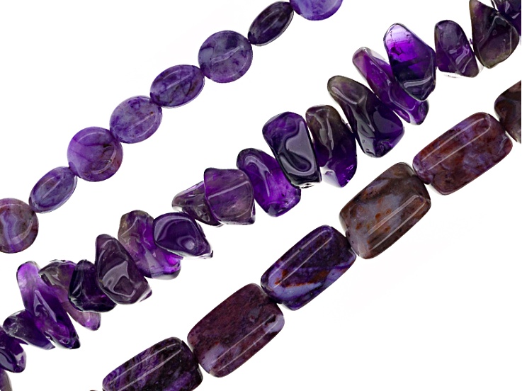 8x10-12x14mm Natural Purple Charoite Freeform Gemstone Beads 15/"
