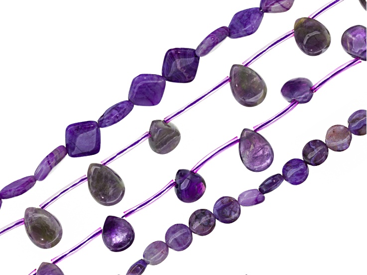 8x10-12x14mm Natural Purple Charoite Freeform Gemstone Beads 15/"