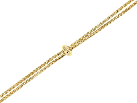 Sliding Adjustable 18" Necklace Chain In Gold Tone