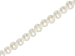 White Cultured Freshwater Pearls appx 6-7mm Potato Shape Bead Strand