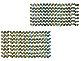 Honeycomb 6mm Glass Beads in Jet Color Laser Ab Core &Jet Color Laser Ab Web Apx 240 Beads Ea Design