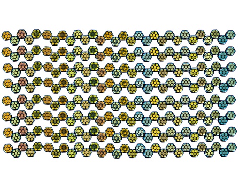 Honeycomb 6mm Glass Beads in Jet Color Laser Ab Core &Jet Color Laser Ab Web Apx 240 Beads Ea Design