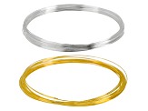 Gold Tone & Silver Tone Memory Wire Necklace Set of 2 appx .50 Ounce Spools 1 in each tone