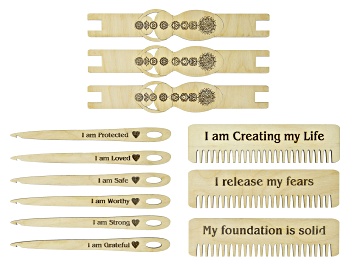 Picture of Jewel Goddess Comb Pack of 3, Needle 6 Pack, & Shuttle Pack of 3