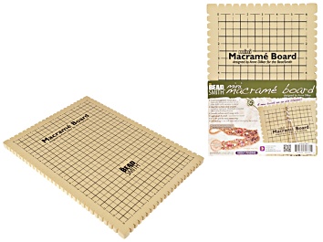  Macrame Board and Pins,16×16 in Macrame Project Board,  Double-Sided Grids Handmade Braiding Board with Instructions for Braiding  Bracelet Creating Macrame and Knotting Creations (16×16 in)