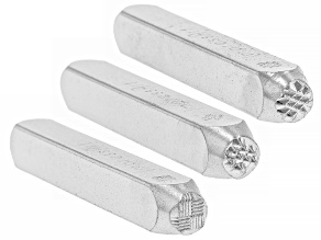 Textured Design Set of 3 Stamps appx 6mm