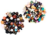 1lb Multi-Stone Mixed Bead Parcel and 1lb of Makers Big Bead Stash in Assorted Shapes and Sizes