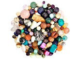 1lb Multi-Stone Mixed Bead Parcel and 1lb of Makers Big Bead Stash in Assorted Shapes and Sizes