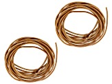 Set of 2 Leather Cord 1.5mm 2 Meter Pack in Natural