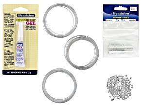 Memory Wire Kit for Bracelets and Rings in Silver Tone