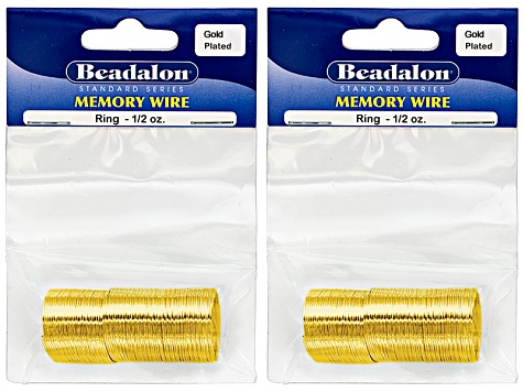 Silver Tone and Gold Tone Round Memory Wire Ring Kit of 4