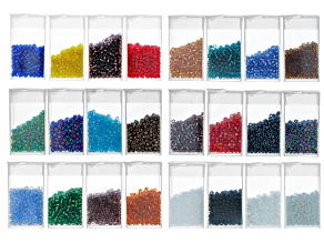 Glass Seed Beads In Storage Case In Size 8/0 In Assorted Colors