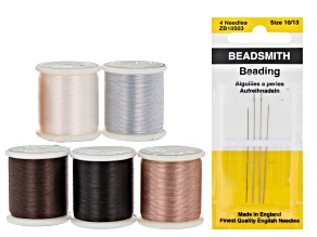 Neutral Colors KO Beading Thread & Needle Kit