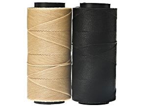 Black & Natural Knot It Waxed Polyester Cord Set of 2