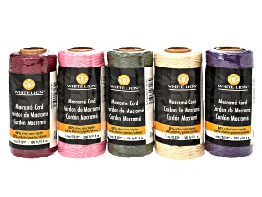 Mediterranean Multicolor Macramé 1mm Cotton Cord Set of 5