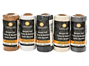 London Fog Multicolor Macramé 1mm Cotton Cord Set of 5