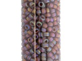 11/0 Glass Seed Beads in Matte Transparent Light Brown Ab Appx 23.5 Gram Tube