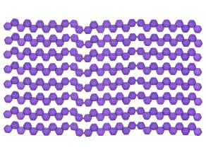 Honeycomb 6mm Glass Beads in Laser Silk Violet Web Appx 240 Beads