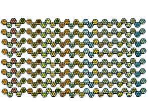 Honeycomb 6mm Glass Beads in Jet Color Laser Ab Core Appx 240 Beads