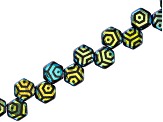 Honeycomb 6mm Glass Beads in Jet Color Laser Web Ab Appx 240 Beads