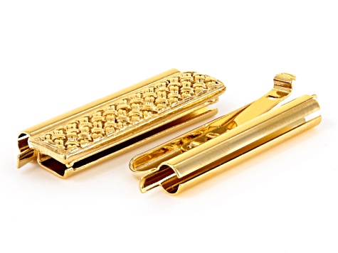 Bead Slide Clasps in Gold Tone - A Fine Ending For Stitched Beadwork 3 Piece Set