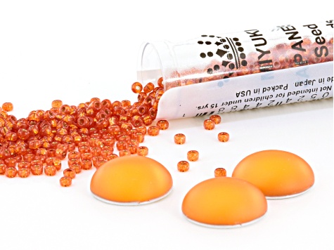 Bella Luna Bracelet Project And Supply Kit in Salmon & Gold Tone Colorway