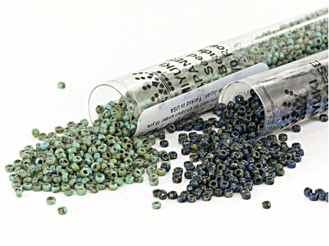 11/0 glass seed beads in assorted colors appx 23-24gm tubes each