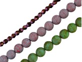 Czech Lava Bead Set with Flex-Rite, Crimps & Spacer Beads