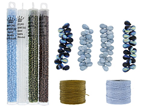 lava czech bead nylon seed beads thread glass jtv