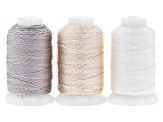 Silk Beading Cord Set of 6 Size FFF .50oz Spool in Assorted Colors 92YD each