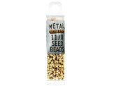 11/0 Metal Seed Beads in 24k Gold Plated appx 15 Grams