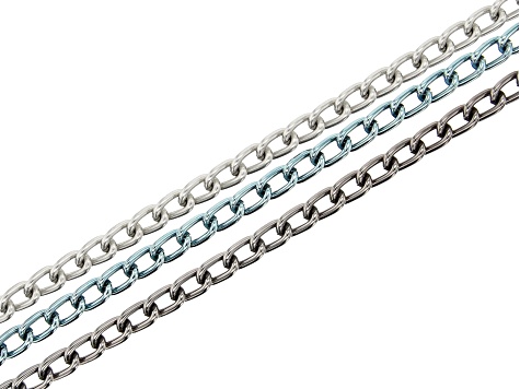 Aluminum Chain Kit in Assorted Sizes & Tones 10 Pieces Total