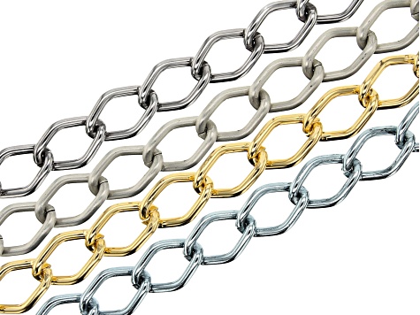 Aluminum Chain Kit in Assorted Sizes & Tones 10 Pieces Total