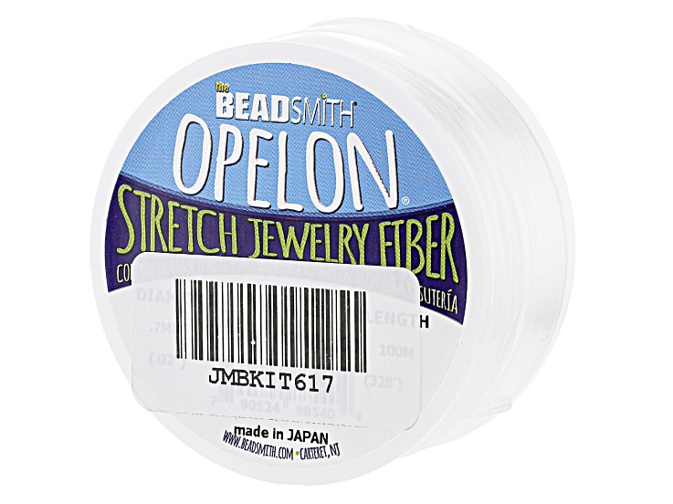 Best Stretch Cord for Bead Bracelets Opelon 0.7mm White or Black 