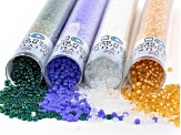 11/0 Glass Miyuki Round Seed Bead Set of 6 in Assorted Colors