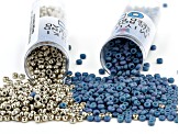 11/0 Glass Miyuki Round Seed Bead Set of 6 in Assorted Colors