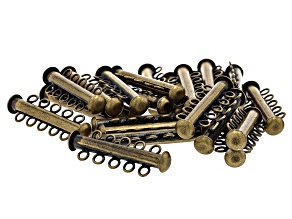 5-Strand Magnetic Clasp Set of Appx 24 Pieces in Antiqued Gold Tone Appx 32mm