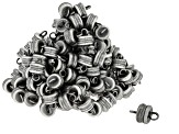 Magnetic Clasp Set of Appx 144 Pieces in Antiqued Silver Tone Appx 6mm