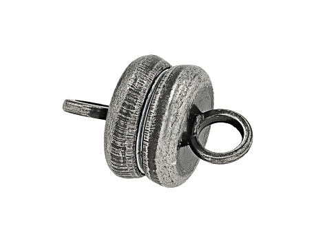 Magnetic Clasp Set of Appx 144 Pieces in Antiqued Silver Tone Appx 6mm