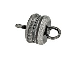 Magnetic Clasp Set of Appx 144 Pieces in Antiqued Silver Tone Appx 6mm