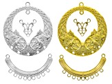 Pendant Accessory Set of 29 in Silver Tone & Gold Tone & assorted styles & sizes