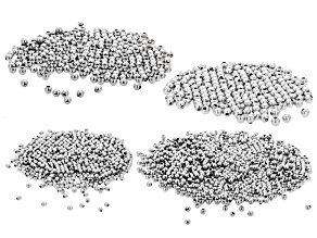 Stainless Steel Seamed Round Beads appx 2-5mm Spacer Beads 2500 Pieces Total