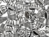 Assorted End Cap Component Set in Antiqued Silver Tone in 3 Designs 80 Pieces Total